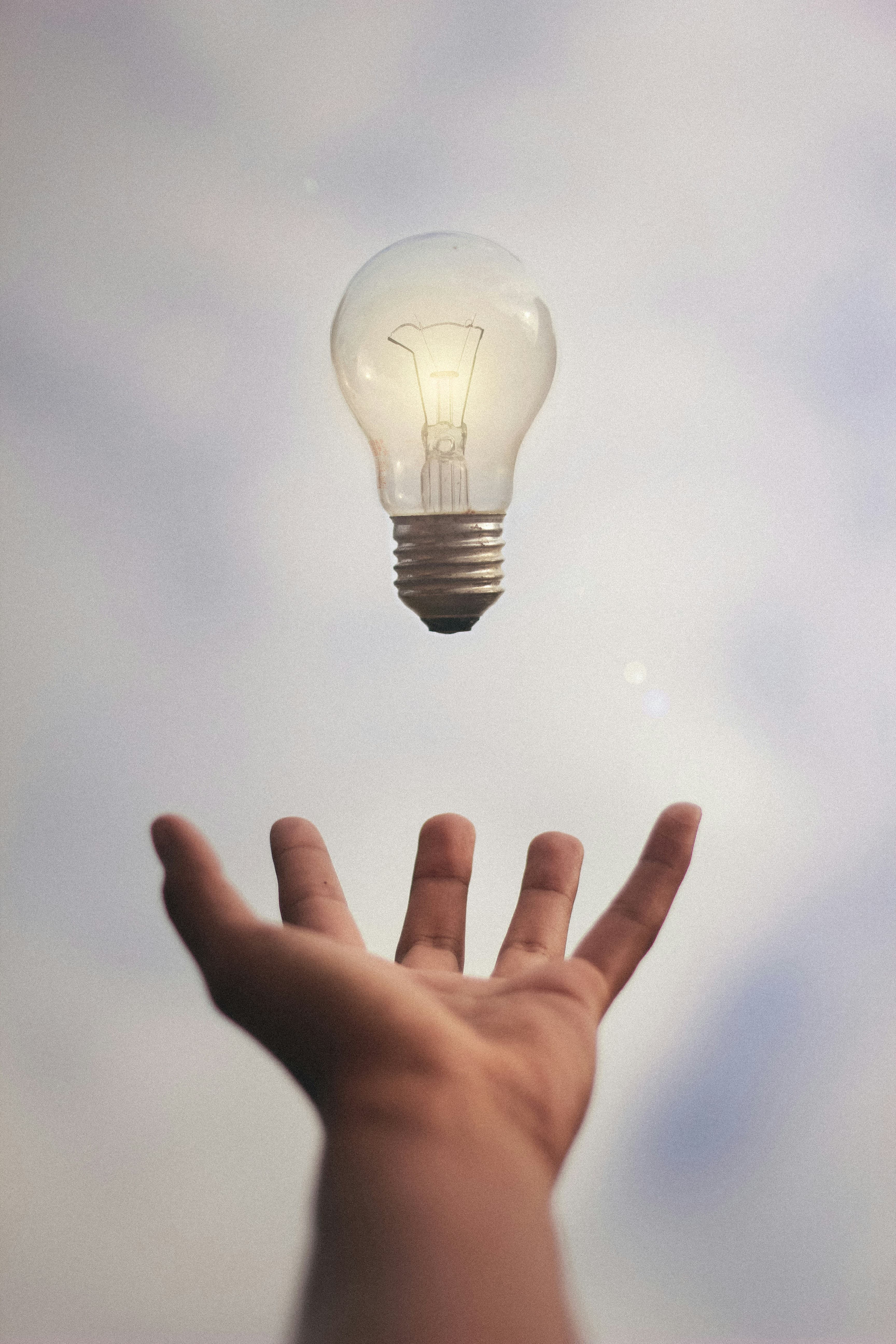 a light bulb depicting curiosity symbolizing FAQs